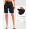 imageG Gradual Womens High Waisted 9quot Bermuda Shorts with Zipper Pockets Athletic Workout Long Shorts for Women Knee LengthGrey Camo