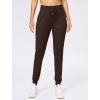 imageG Gradual Womens Joggers Pants with Zipper Pockets Stretch Tapered Athletic Joggers for Women Lounge Jogging WorkoutBrown