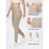 imageG Gradual Womens Joggers Pants with Zipper Pockets Stretch Tapered Athletic Joggers for Women Lounge Jogging WorkoutKhaki