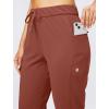 imageG Gradual Womens Joggers Pants with Zipper Pockets Stretch Tapered Athletic Joggers for Women Lounge Jogging WorkoutSavannah Red