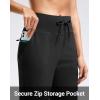 imageG Gradual Womens Joggers Zip Pockets Drawstring Gym Sweatpants High Waisted Tapered Pants for Workout Travel LoungeBlack