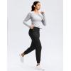 imageG Gradual Womens Joggers Zip Pockets Drawstring Gym Sweatpants High Waisted Tapered Pants for Workout Travel LoungeBlack