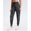 imageG Gradual Womens Joggers Zip Pockets Drawstring Gym Sweatpants High Waisted Tapered Pants for Workout Travel LoungeBlack Camo