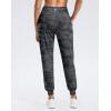 imageG Gradual Womens Joggers Zip Pockets Drawstring Gym Sweatpants High Waisted Tapered Pants for Workout Travel LoungeBlack Camo