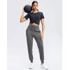 imageG Gradual Womens Joggers Zip Pockets Drawstring Gym Sweatpants High Waisted Tapered Pants for Workout Travel LoungeCharcoal