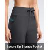 imageG Gradual Womens Joggers Zip Pockets Drawstring Gym Sweatpants High Waisted Tapered Pants for Workout Travel LoungeDark Grey