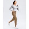imageG Gradual Womens Joggers Zip Pockets Drawstring Gym Sweatpants High Waisted Tapered Pants for Workout Travel LoungeDark Khaki