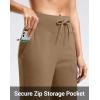 imageG Gradual Womens Joggers Zip Pockets Drawstring Gym Sweatpants High Waisted Tapered Pants for Workout Travel LoungeDark Khaki