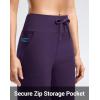 imageG Gradual Womens Joggers Zip Pockets Drawstring Gym Sweatpants High Waisted Tapered Pants for Workout Travel LoungeDeep Purple