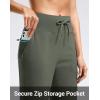 imageG Gradual Womens Joggers Zip Pockets Drawstring Gym Sweatpants High Waisted Tapered Pants for Workout Travel LoungeGrey Sage