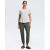 imageG Gradual Womens Joggers Zip Pockets Drawstring Gym Sweatpants High Waisted Tapered Pants for Workout Travel LoungeGrey Sage