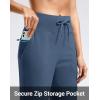 imageG Gradual Womens Joggers Zip Pockets Drawstring Gym Sweatpants High Waisted Tapered Pants for Workout Travel LoungeHaze Blue