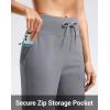 imageG Gradual Womens Joggers Zip Pockets Drawstring Gym Sweatpants High Waisted Tapered Pants for Workout Travel LoungeLight Grey
