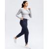 imageG Gradual Womens Joggers Zip Pockets Drawstring Gym Sweatpants High Waisted Tapered Pants for Workout Travel LoungeNavy