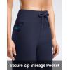 imageG Gradual Womens Joggers Zip Pockets Drawstring Gym Sweatpants High Waisted Tapered Pants for Workout Travel LoungeNavy