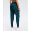 imageG Gradual Womens Joggers Zip Pockets Drawstring Gym Sweatpants High Waisted Tapered Pants for Workout Travel LoungePeacock Green