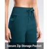 imageG Gradual Womens Joggers Zip Pockets Drawstring Gym Sweatpants High Waisted Tapered Pants for Workout Travel LoungePeacock Green