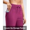 imageG Gradual Womens Joggers Zip Pockets Drawstring Gym Sweatpants High Waisted Tapered Pants for Workout Travel LoungeRose