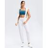 imageG Gradual Womens Joggers Zip Pockets Drawstring Gym Sweatpants High Waisted Tapered Pants for Workout Travel LoungeWhite