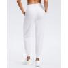 imageG Gradual Womens Joggers Zip Pockets Drawstring Gym Sweatpants High Waisted Tapered Pants for Workout Travel LoungeWhite