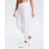 imageG Gradual Womens Joggers Zip Pockets Drawstring Gym Sweatpants High Waisted Tapered Pants for Workout Travel LoungeWhite