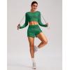 imageG Gradual Womens Running Shorts with Mesh Liner 3quot Workout Athletic Shorts for Women with Phone PocketsGreen