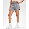 imageG Gradual Womens Running Shorts with Mesh Liner 3quot Workout Athletic Shorts for Women with Phone PocketsLight Grey