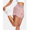 imageG Gradual Womens Running Shorts with Mesh Liner 3quot Workout Athletic Shorts for Women with Phone PocketsPink
