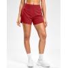 imageG Gradual Womens Running Shorts with Mesh Liner 3quot Workout Athletic Shorts for Women with Phone PocketsRed