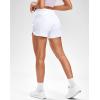 imageG Gradual Womens Running Shorts with Mesh Liner 3quot Workout Athletic Shorts for Women with Phone PocketsWhite