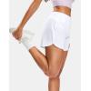 imageG Gradual Womens Running Shorts with Mesh Liner 3quot Workout Athletic Shorts for Women with Phone PocketsWhite