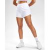 imageG Gradual Womens Running Shorts with Mesh Liner 3quot Workout Athletic Shorts for Women with Phone PocketsWhite