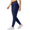 imageG Gradual Womens Sherpa Fleece Lined Pants with Zipper Pockets Winter Warm Joggers High Waisted Fleece SweatpantsNavy