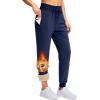 imageG Gradual Womens Sherpa Fleece Lined Pants with Zipper Pockets Winter Warm Joggers High Waisted Fleece SweatpantsNavy