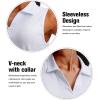 imageG Gradual Womens Sleeveless Golf Polo Shirts Tennis Quick Dry Collared Tank Tops VNeck Polos for WomenAwhite