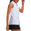 imageG Gradual Womens Sleeveless Golf Polo Shirts Tennis Quick Dry Collared Tank Tops VNeck Polos for WomenAwhite