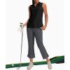 imageG Gradual Womens Sleeveless Golf Polo Shirts Tennis Quick Dry Collared Tank Tops VNeck Polos for WomenBlack