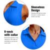 imageG Gradual Womens Sleeveless Golf Polo Shirts Tennis Quick Dry Collared Tank Tops VNeck Polos for WomenBlue