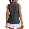 imageG Gradual Womens Sleeveless Golf Polo Shirts Tennis Quick Dry Collared Tank Tops VNeck Polos for WomenGray