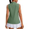 imageG Gradual Womens Sleeveless Golf Polo Shirts Tennis Quick Dry Collared Tank Tops VNeck Polos for WomenGreen