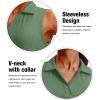 imageG Gradual Womens Sleeveless Golf Polo Shirts Tennis Quick Dry Collared Tank Tops VNeck Polos for WomenGreen