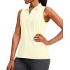 imageG Gradual Womens Sleeveless Golf Polo Shirts Tennis Quick Dry Collared Tank Tops VNeck Polos for WomenLemon