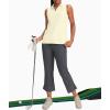 imageG Gradual Womens Sleeveless Golf Polo Shirts Tennis Quick Dry Collared Tank Tops VNeck Polos for WomenLemon
