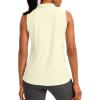 imageG Gradual Womens Sleeveless Golf Polo Shirts Tennis Quick Dry Collared Tank Tops VNeck Polos for WomenLemon