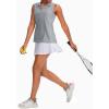 imageG Gradual Womens Sleeveless Golf Polo Shirts Tennis Quick Dry Collared Tank Tops VNeck Polos for WomenLight Grey