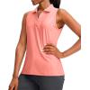 imageG Gradual Womens Sleeveless Golf Polo Shirts Tennis Quick Dry Collared Tank Tops VNeck Polos for WomenPeach