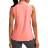 imageG Gradual Womens Sleeveless Golf Polo Shirts Tennis Quick Dry Collared Tank Tops VNeck Polos for WomenPeach