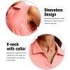 imageG Gradual Womens Sleeveless Golf Polo Shirts Tennis Quick Dry Collared Tank Tops VNeck Polos for WomenPeach