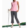 imageG Gradual Womens Sleeveless Golf Polo Shirts Tennis Quick Dry Collared Tank Tops VNeck Polos for WomenPink