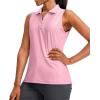 imageG Gradual Womens Sleeveless Golf Polo Shirts Tennis Quick Dry Collared Tank Tops VNeck Polos for WomenPink
